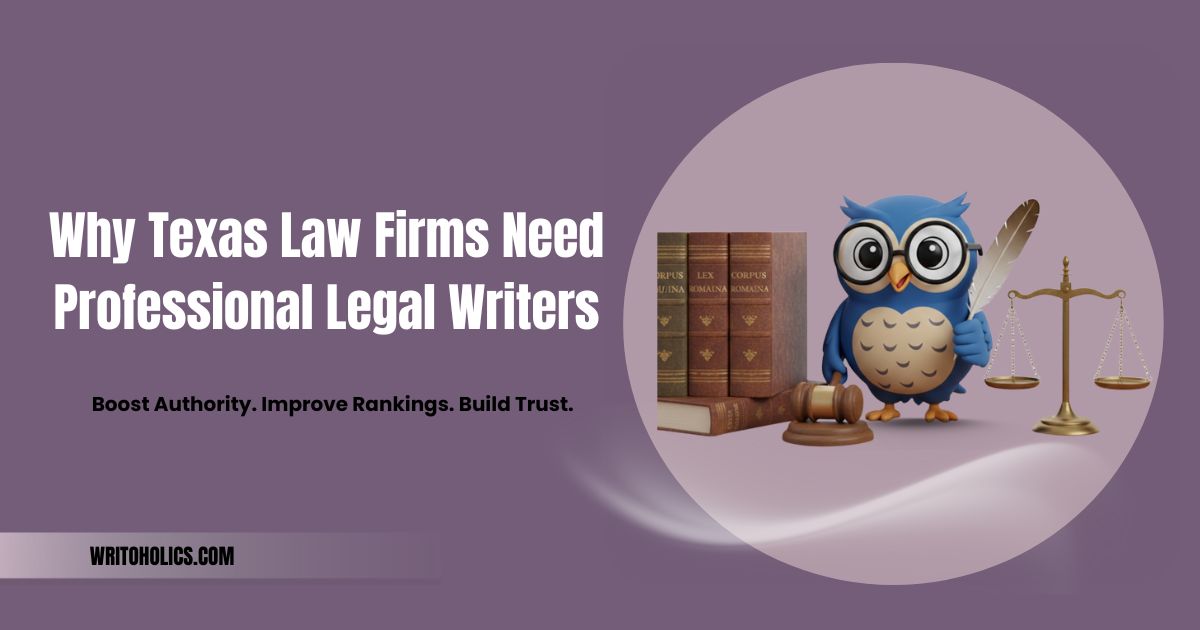 Why Texas Law Firms Need Professional Legal Writers 